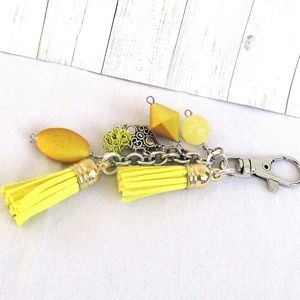 Yellow Tassel Purse Decoration